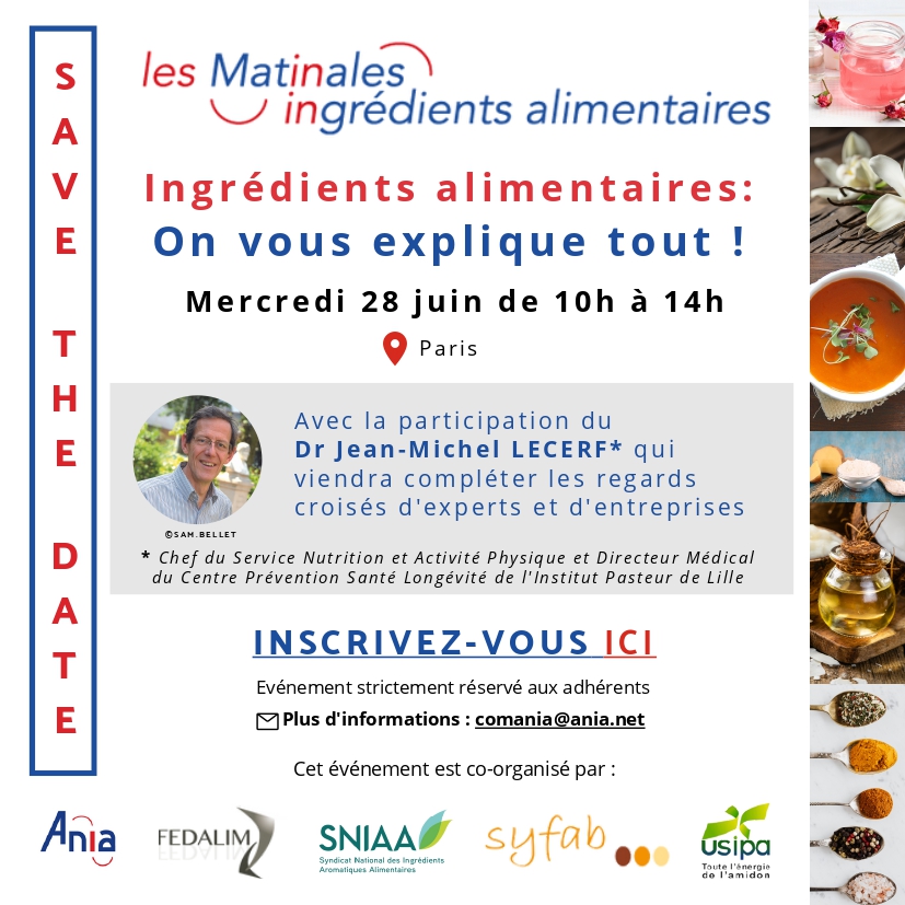 Webinaire : Les Matinales « ingrédients alimentaires » - La féderation ...